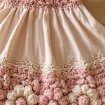 Baby Kleid mit Blumenbordüre häkeln