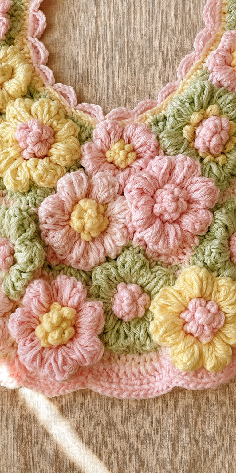Baby Top mit Wildblumen häkeln