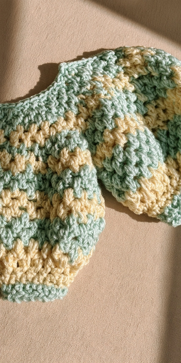 Babyjacke mit Puffärmeln häkeln