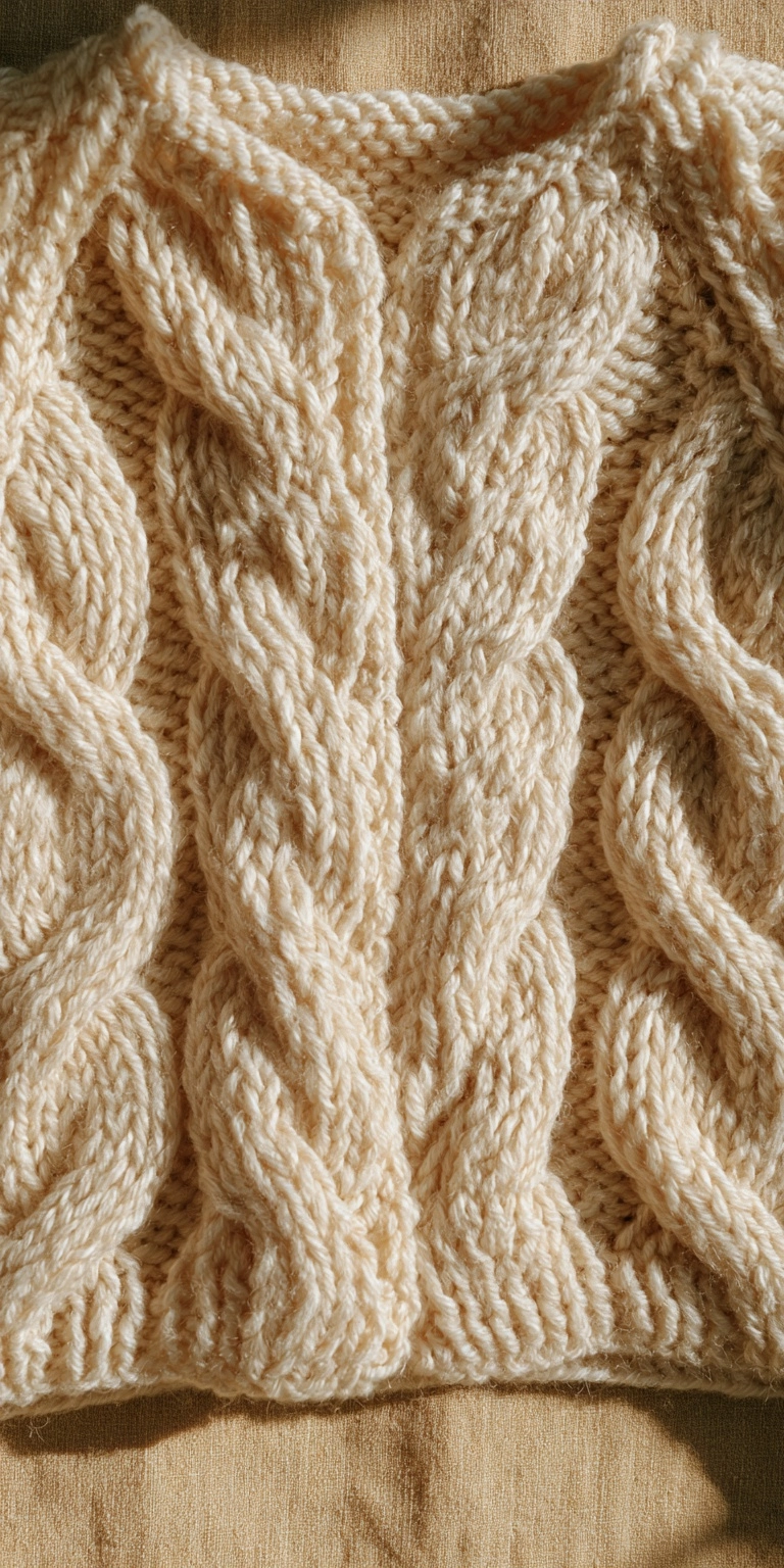 Babyjacke mit Zopfmuster