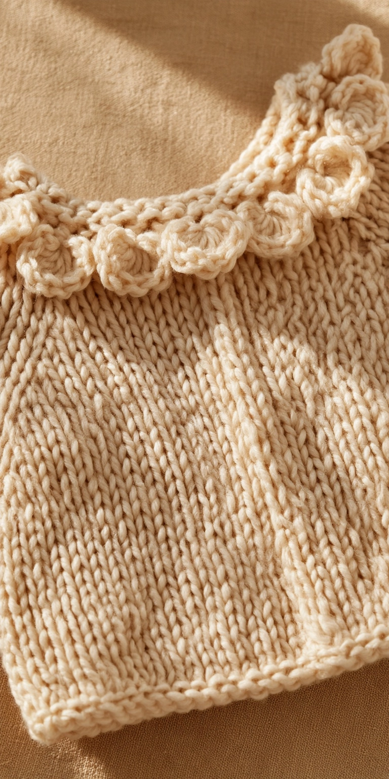 Babyjäckchen mit Rüschenkragen