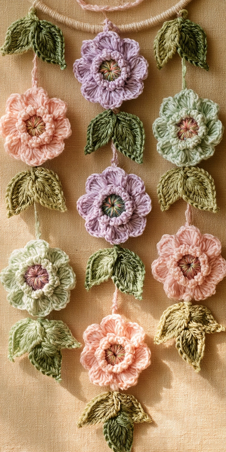 Blumen Mobile für das Babyzimmer