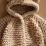 Bären Baby Cardigan mit Kapuze
