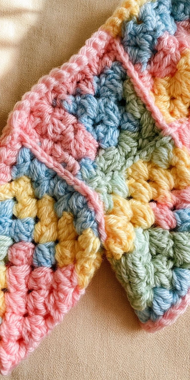 Einfache Granny Square Babyjacke