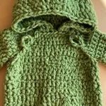 Frosch Baby Strampler mit Kapuze