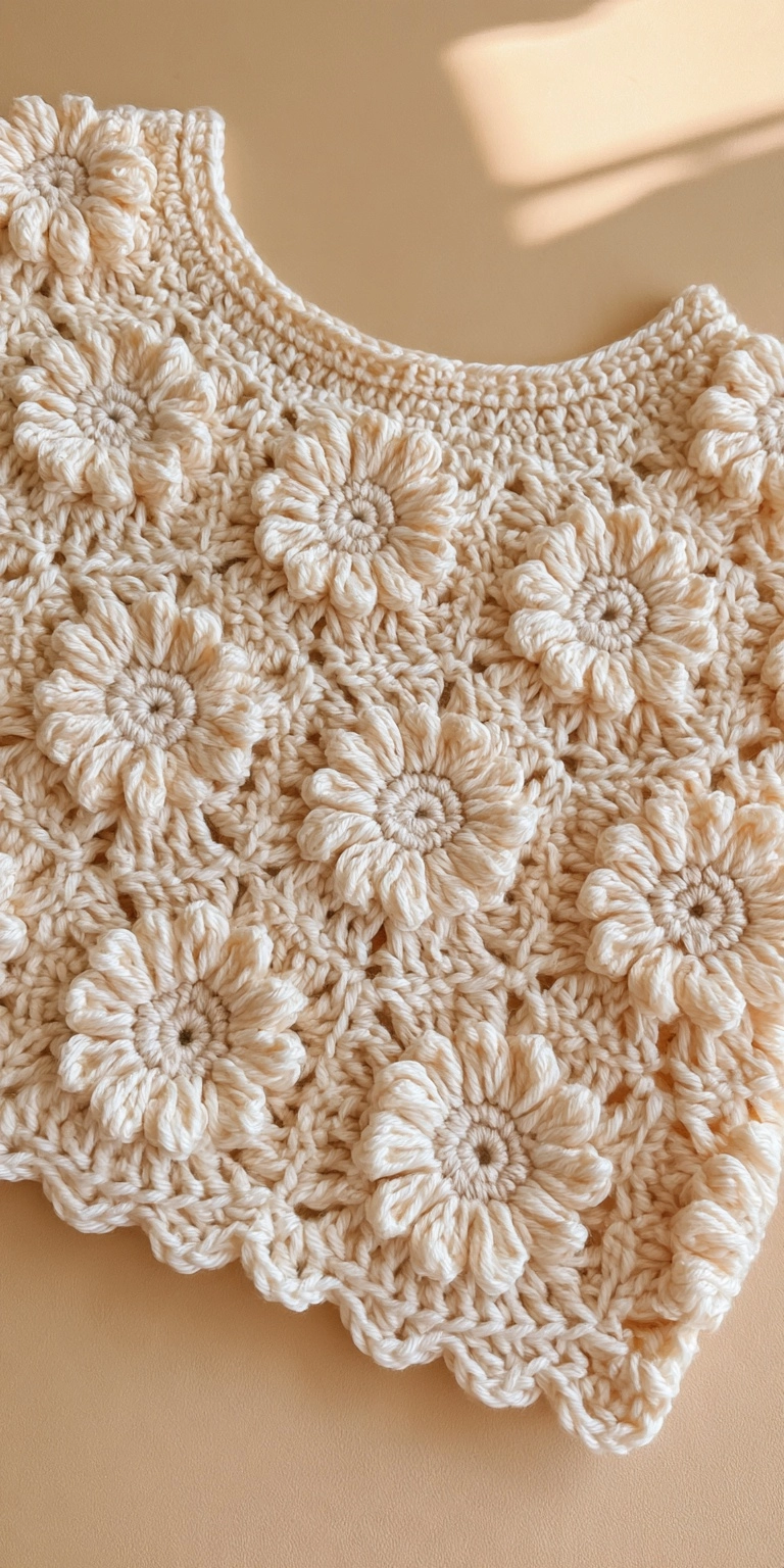 Gänseblümchen Babyjacke selber machen
