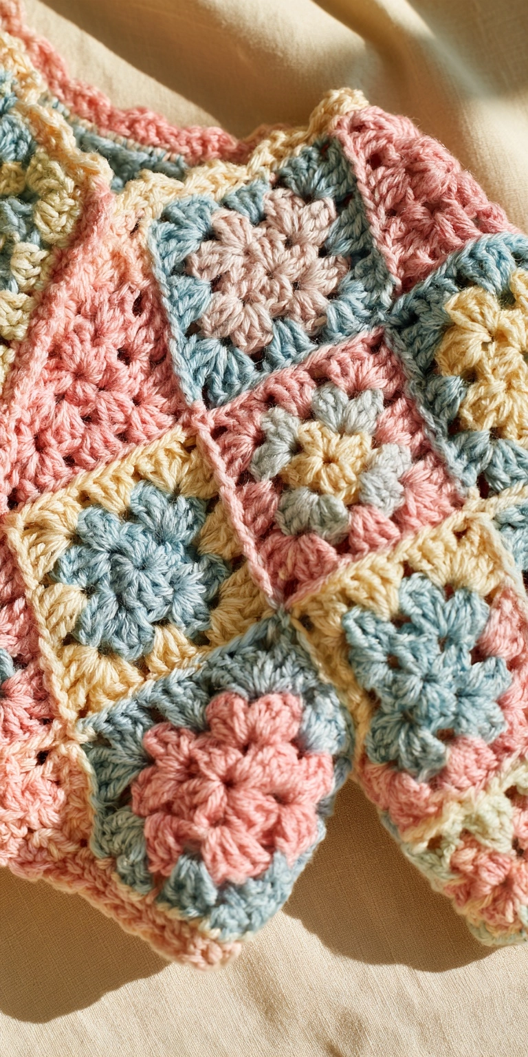 Granny Square Babyjacke selber machen