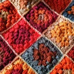 Herbstliche Granny Square Weste