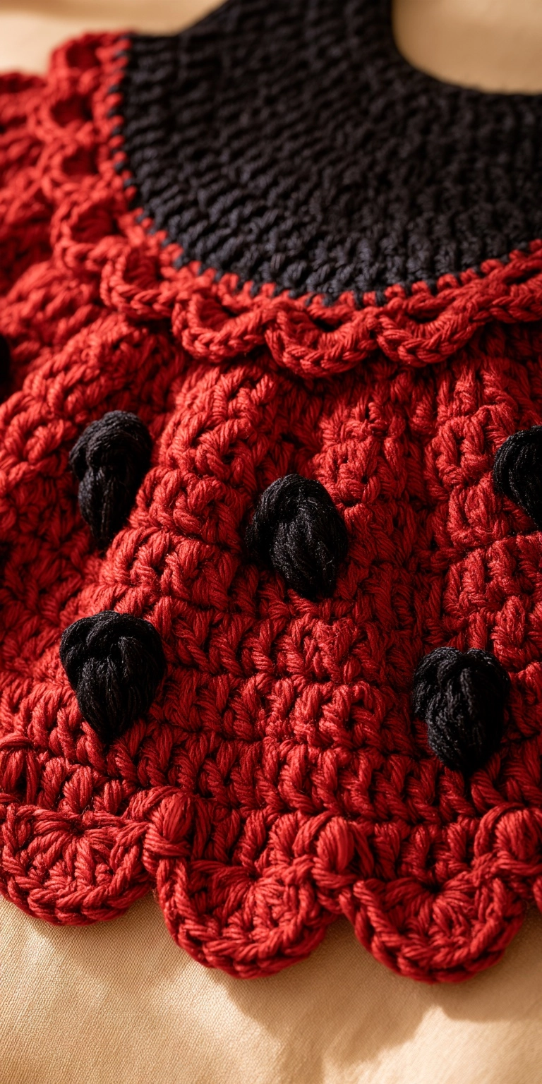 Marienkäfer Baby Kleid häkeln
