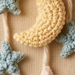Mond und Sterne Baby Mobile häkeln