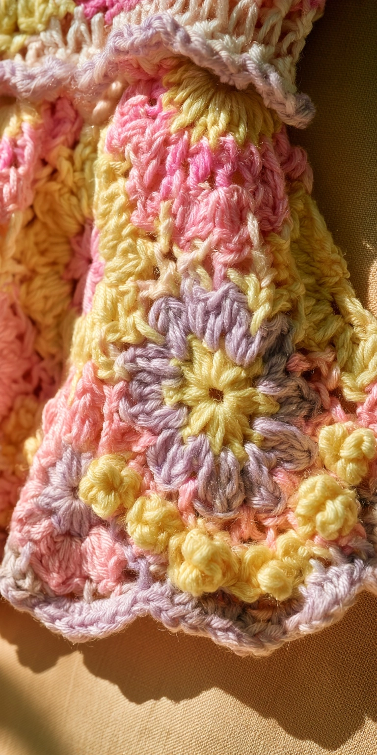 Wildblumen Baby Kleid häkeln