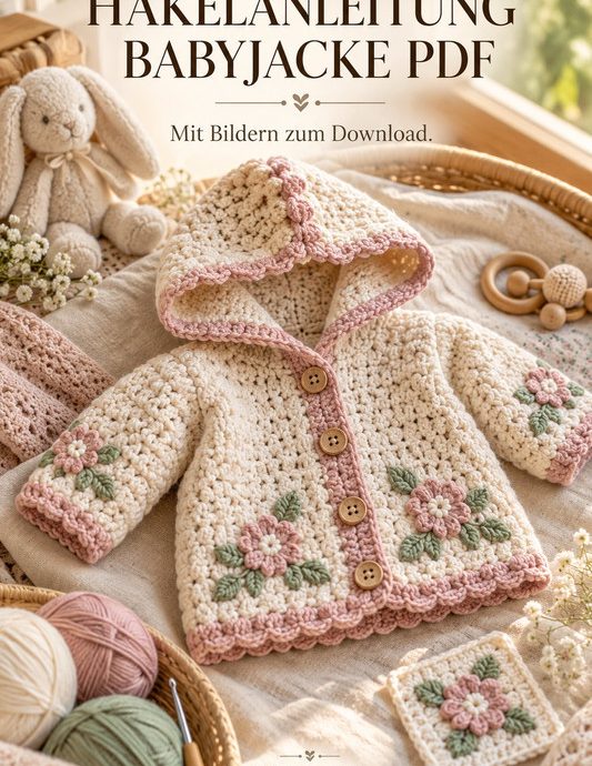 Häkelanleitung Babyjacke PDF