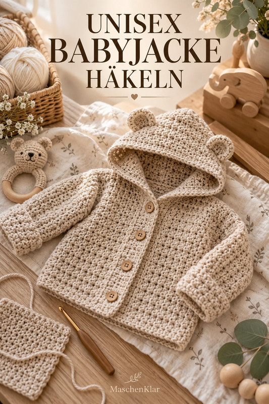 Unisex Babyjacke häkeln