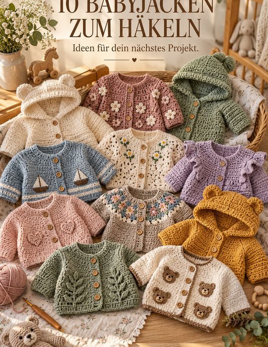 10 Babyjacken zum Häkeln