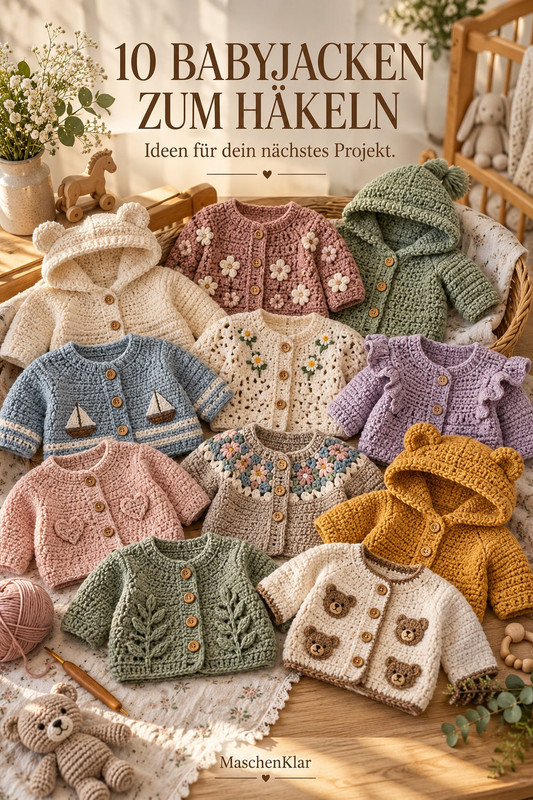 10 Babyjacken zum Häkeln