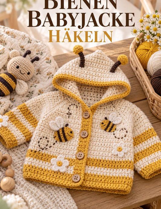 Bienen Babyjacke häkeln