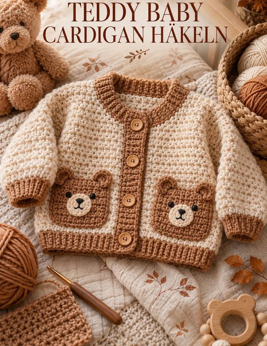 Teddy Baby Cardigan häkeln