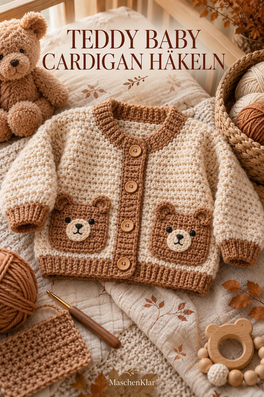 Teddy Baby Cardigan häkeln