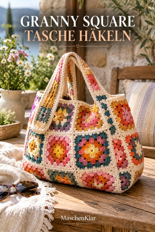 Granny Square Tasche häkeln