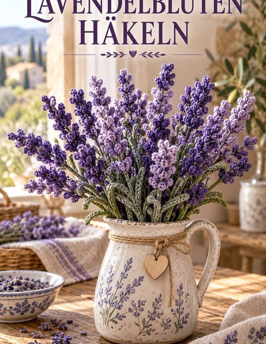 Lavendelblüten häkeln