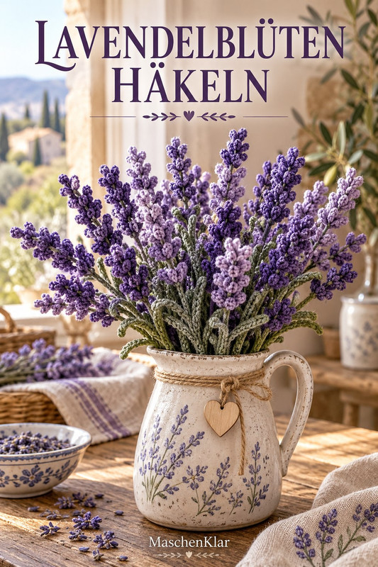 Lavendelblüten häkeln