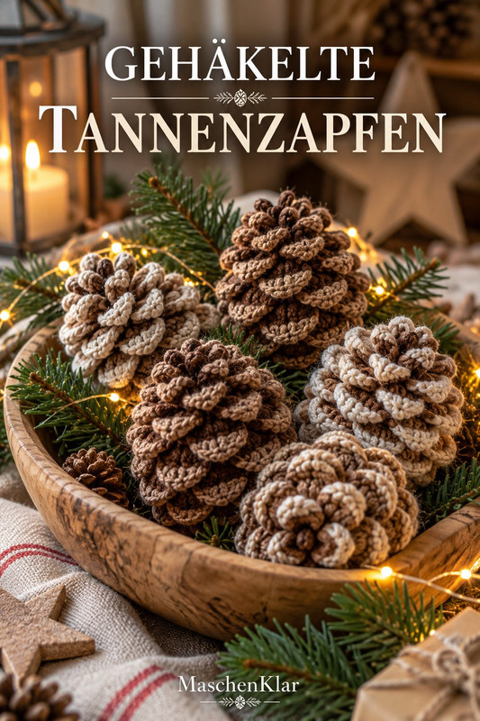 Gehäkelte Tannenzapfen