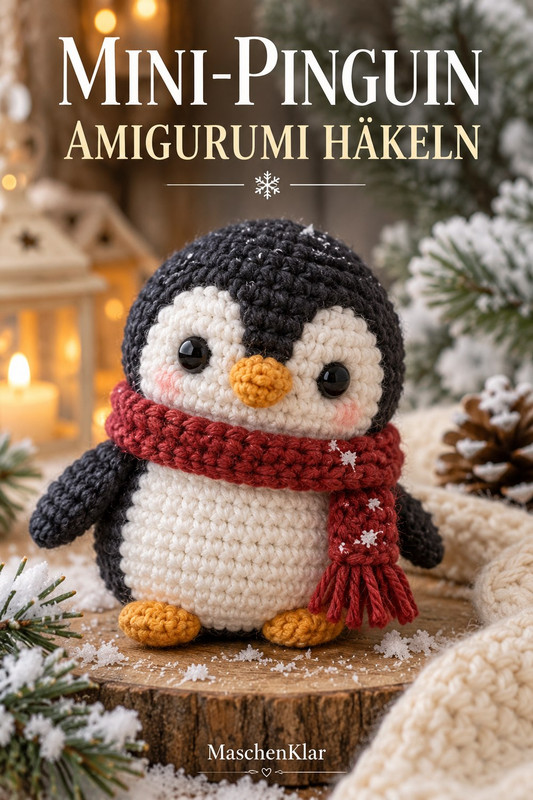 Mini-Pinguin Amigurumi häkeln