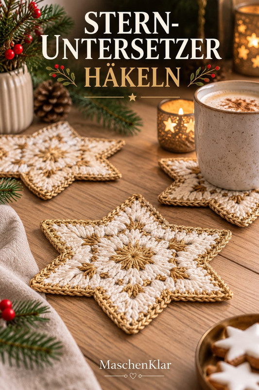 Stern-Untersetzer häkeln