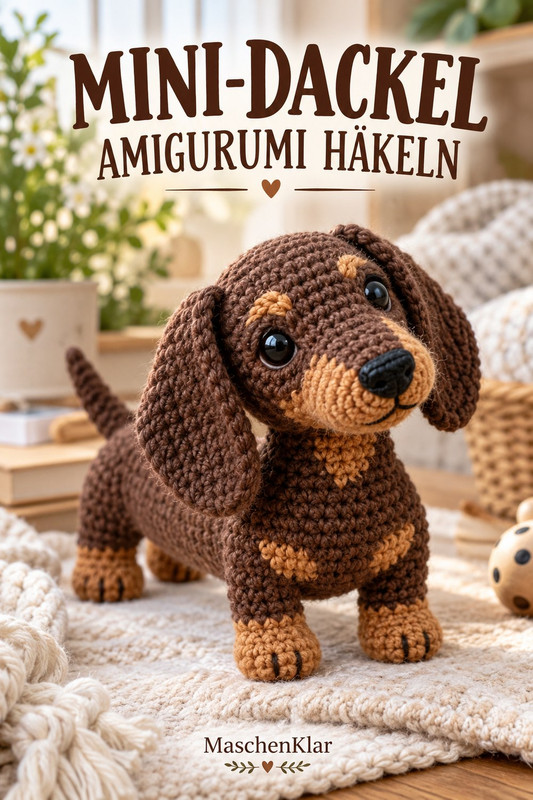 Mini-Dackel Amigurumi häkeln