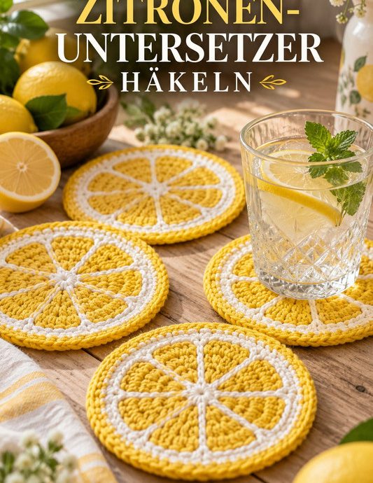 Zitronen-Untersetzer häkeln
